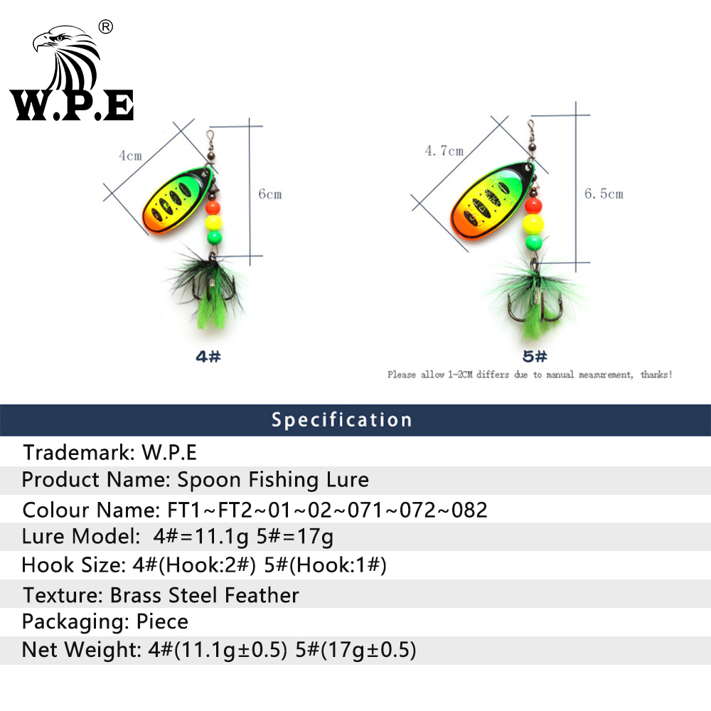 W.P.E Brand nowa Spoon Lure 1  – Fishing Equipment Brands recenzja i cena